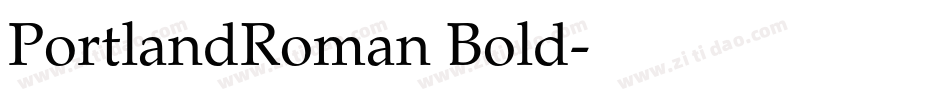 PortlandRoman Bold字体转换
